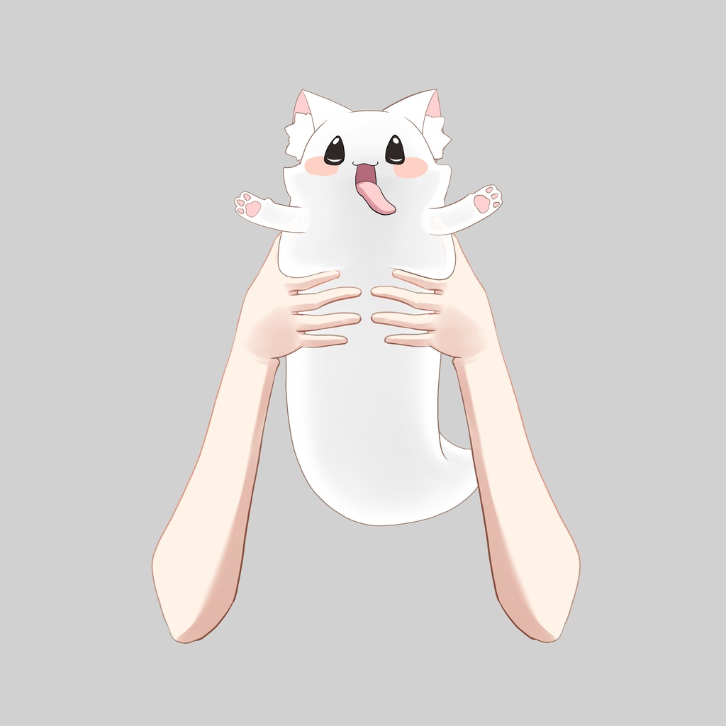 おばけねこを持つ手素材