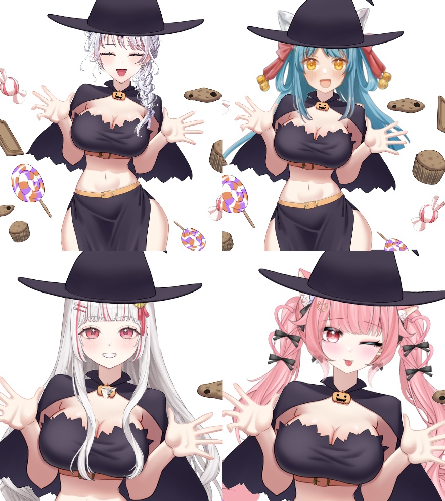 ハロウィン魔女衣装素材