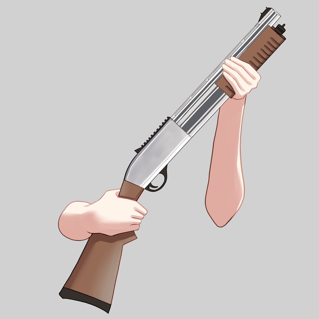 ショットガンを持つ手素材