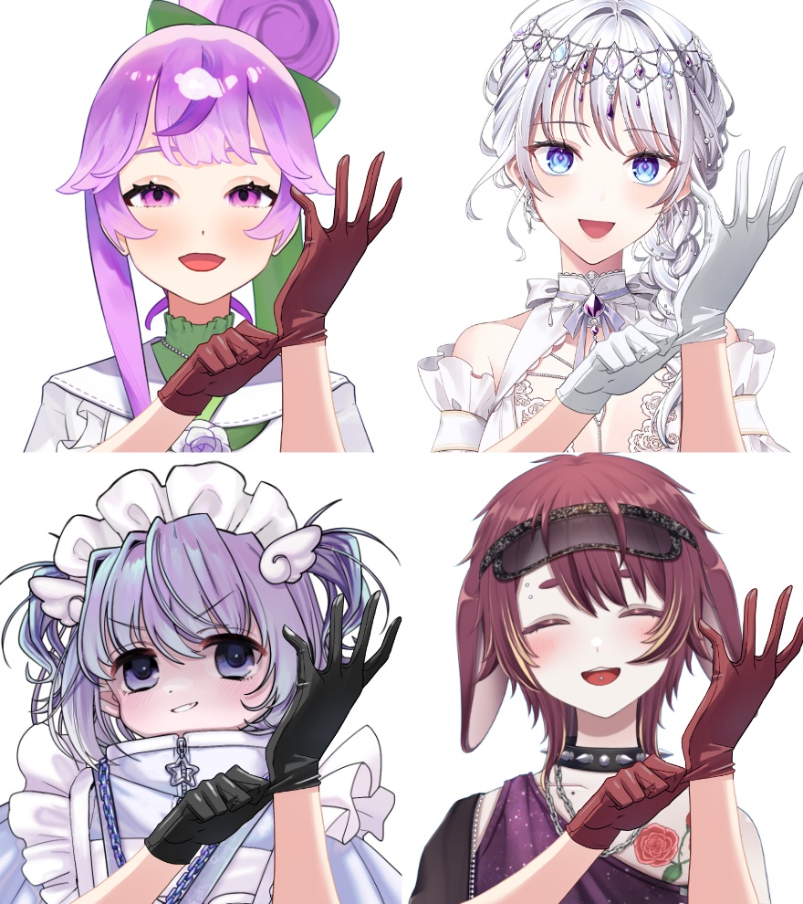 手袋をはめる手素材