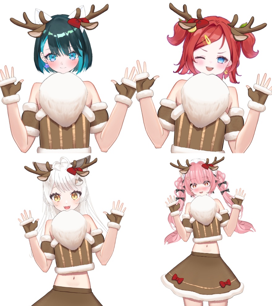 サンタクロース・トナカイ衣装素材