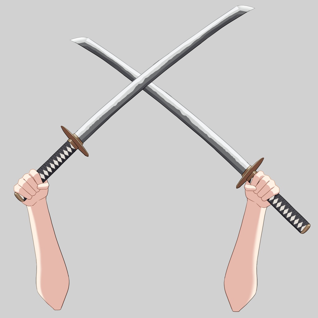 二刀流の手素材