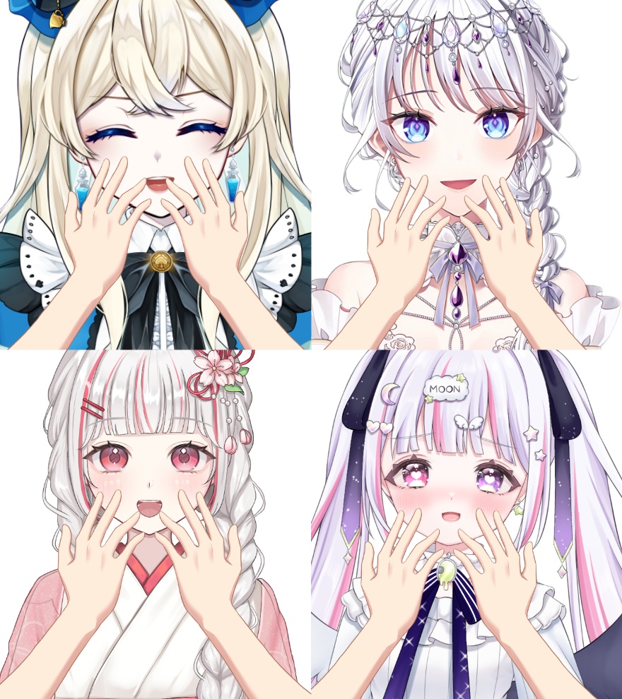 口元をおさえる手素材