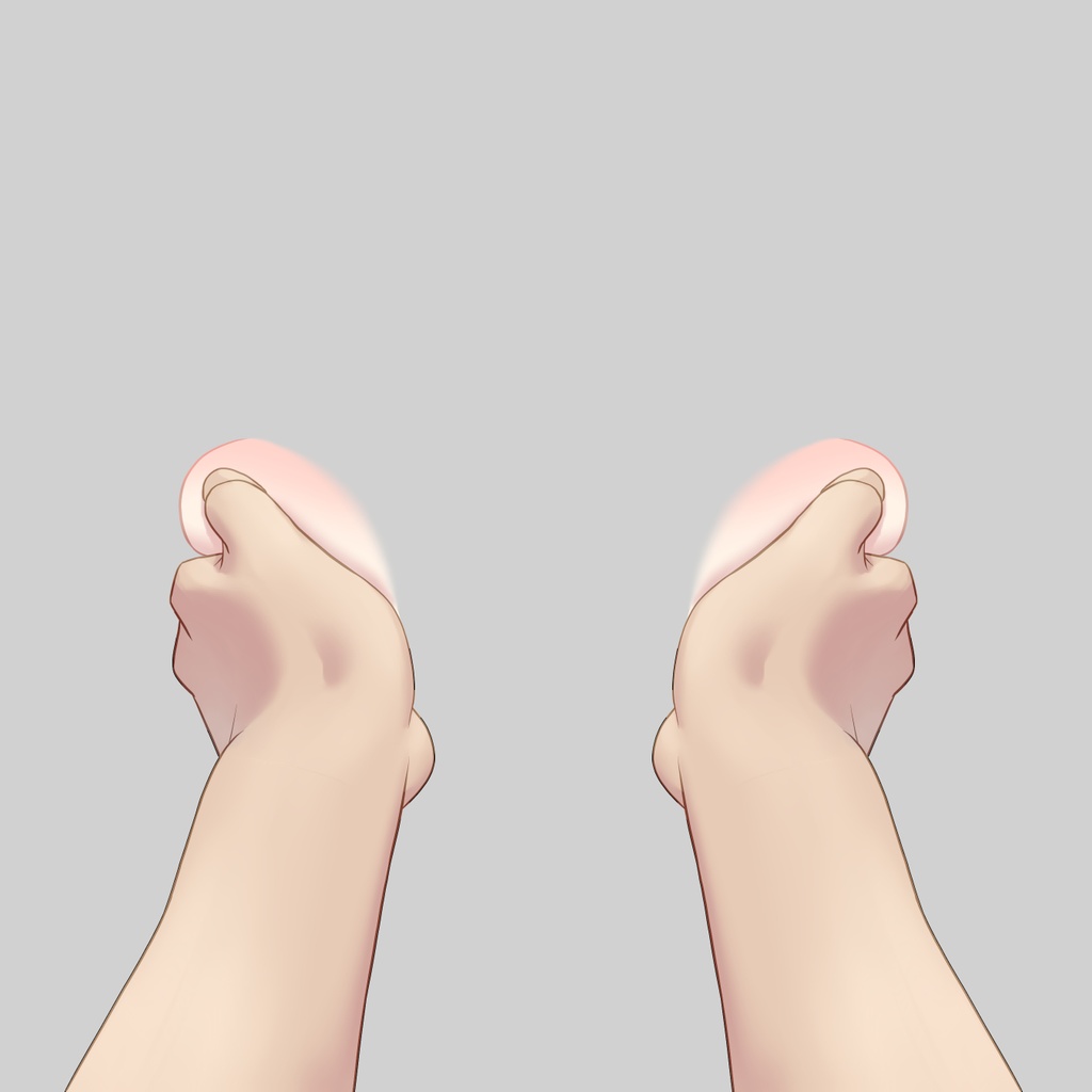 もちもちほっぺを触る手素材