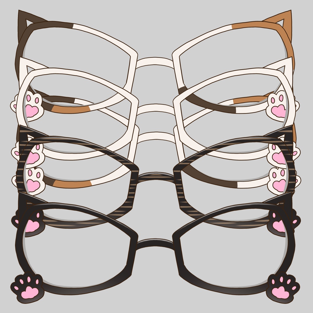 ねこメガネ素材