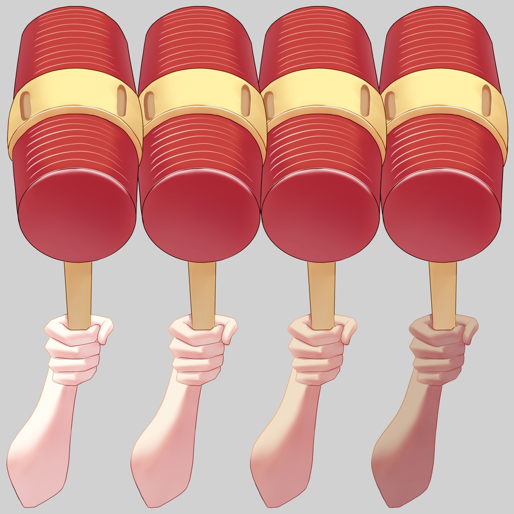 ピコピコハンマーを持つ手素材