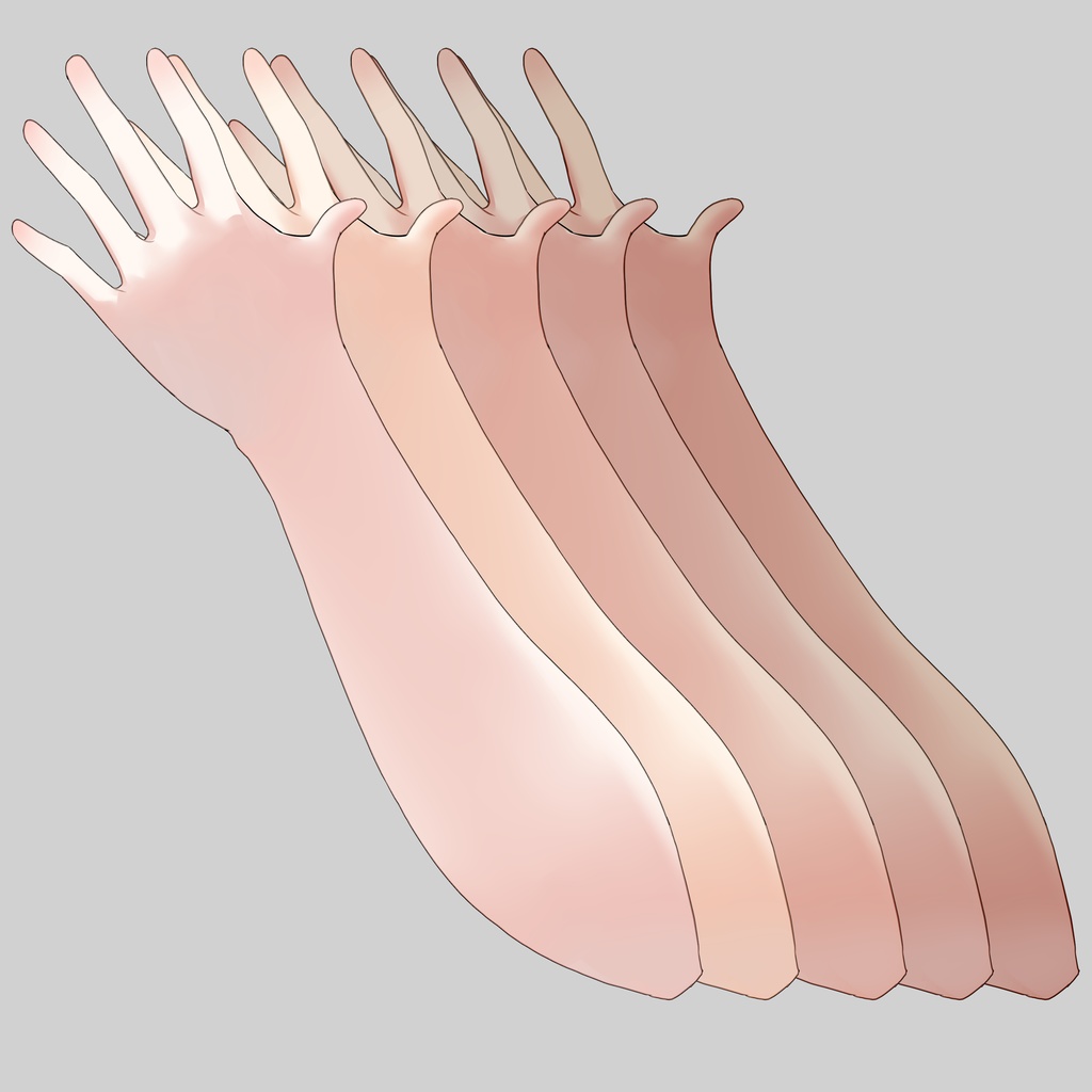メガネを抑える手素材