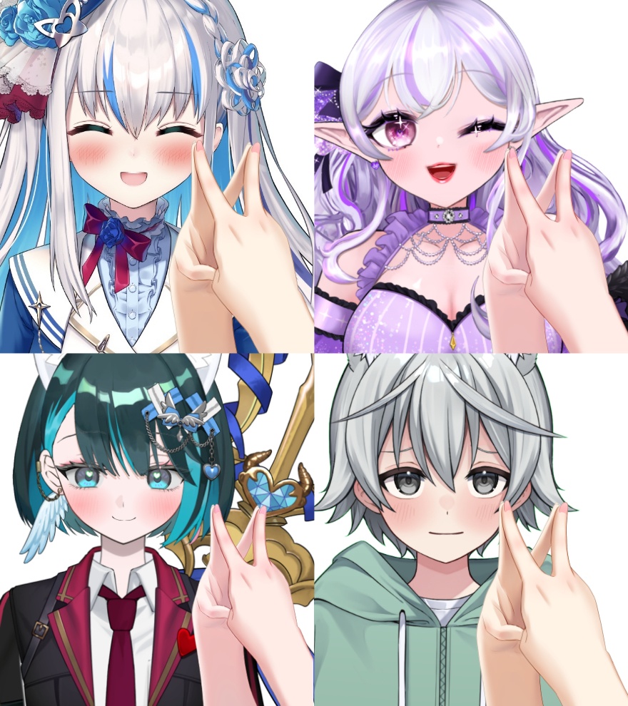 仲良しのやつの手素材