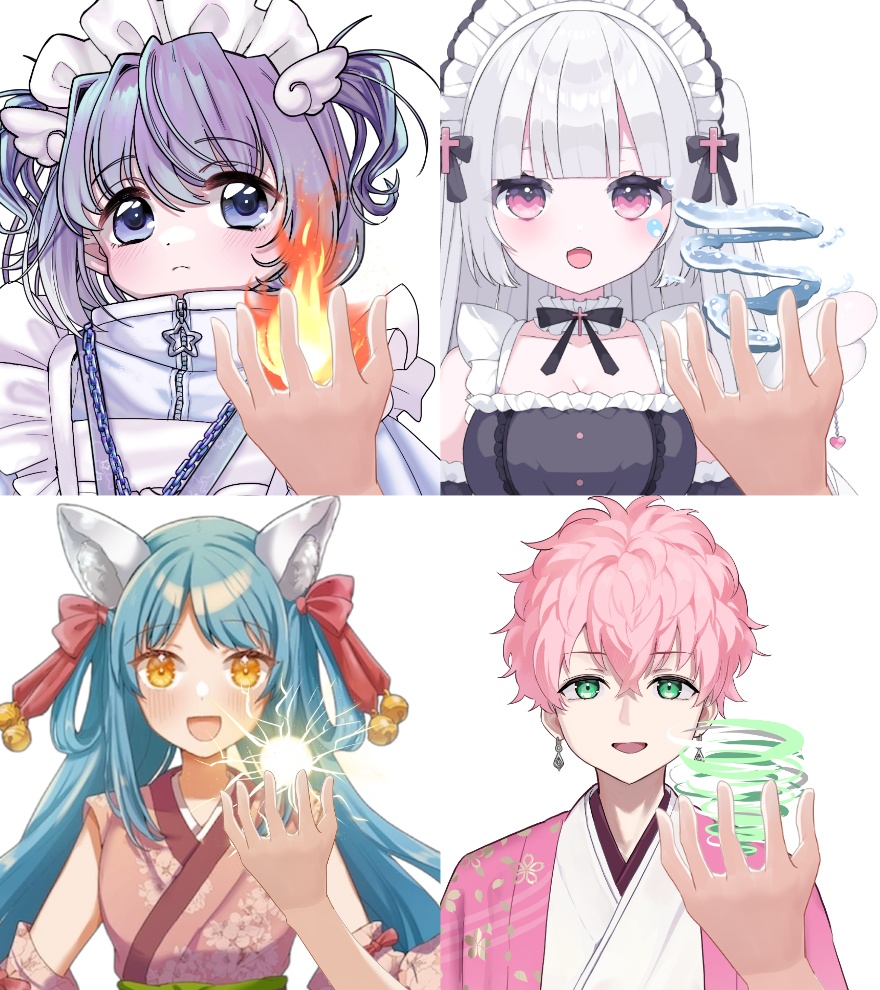 魔法を出す手素材