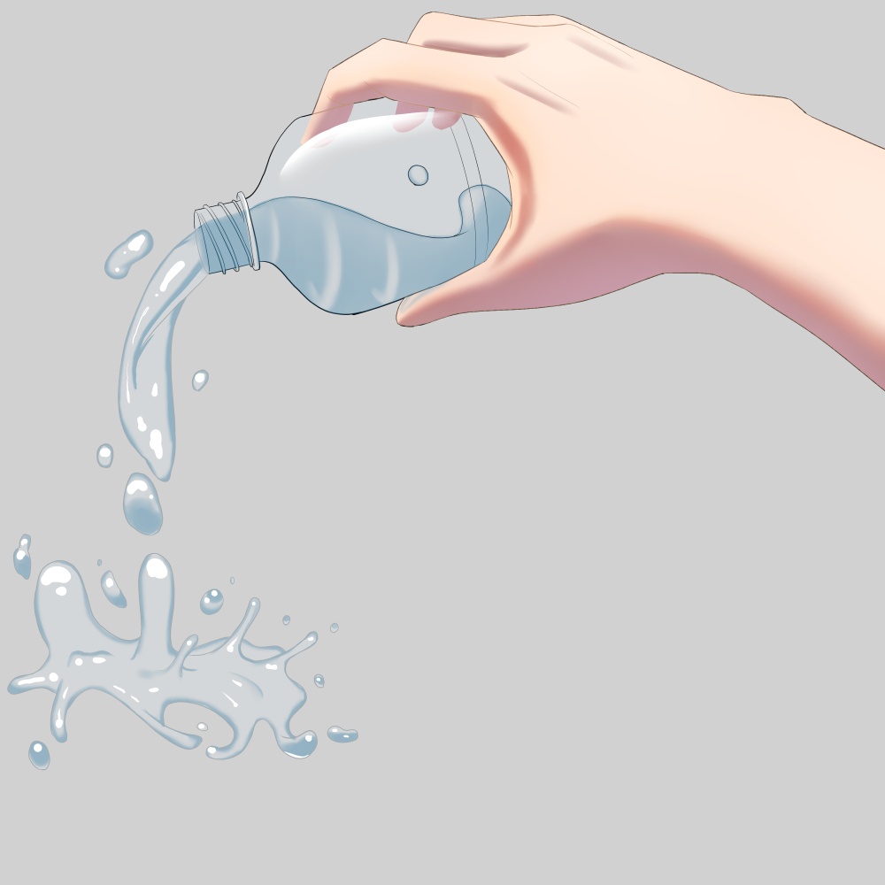 水をかける手素材