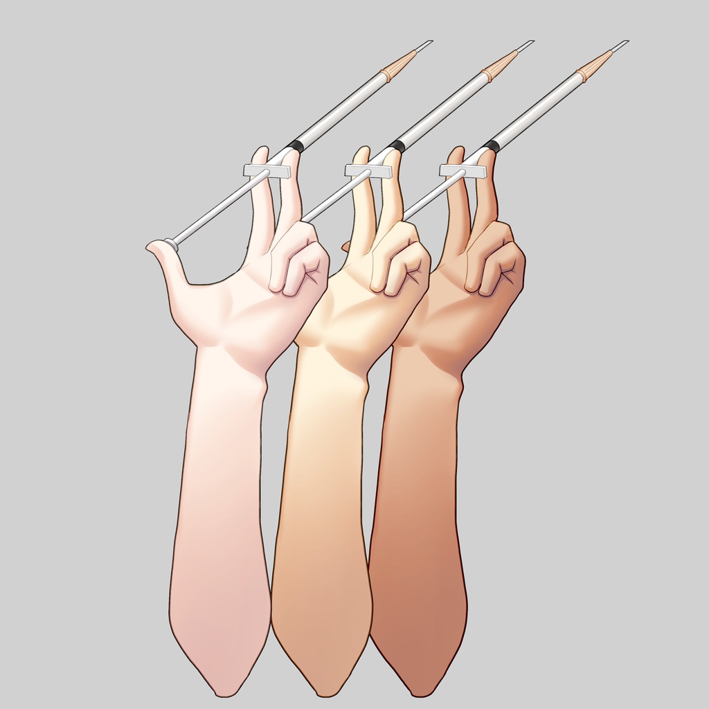 注射をうつ手素材