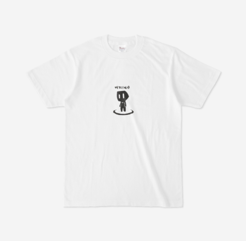 悪い梨シルクスクリーンTシャツ（白）