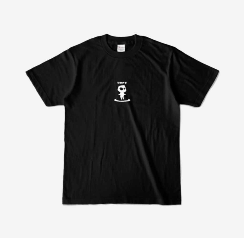 ハルちゃんシルクスクリーンTシャツ（黒）