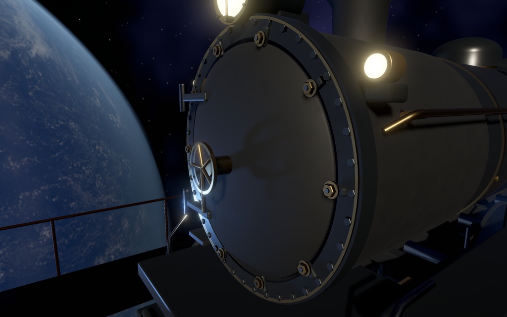 宇宙SL|地球を望む客室付き蒸気列車【PC VRChat / Unity】