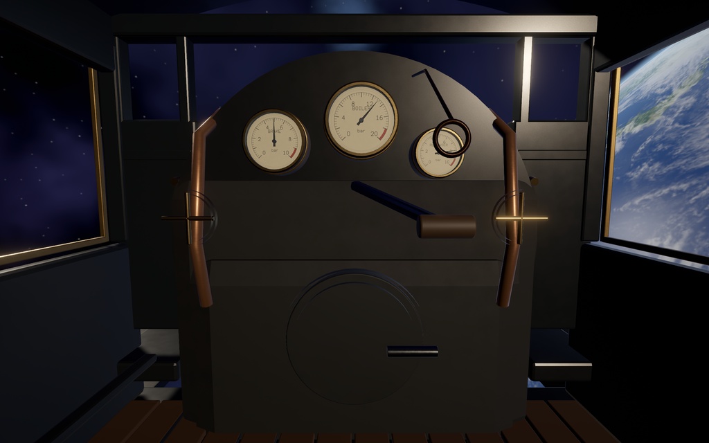 宇宙SL|地球を望む客室付き蒸気列車【PC VRChat / Unity】