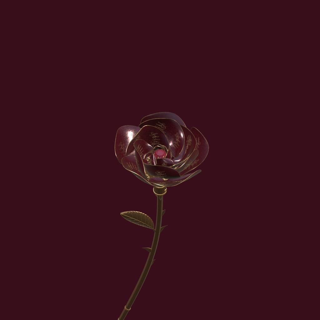 【PC向け】機械仕掛けの薔薇|開閉・開花エフェクト・アバター小物