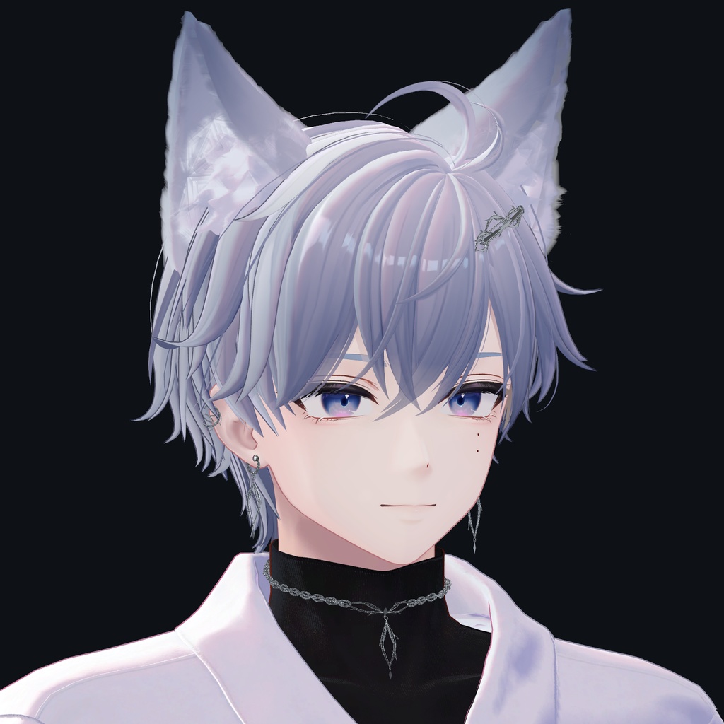 【9月15日12:00まで無料・KOMANO調整済み・PC VRChat】シルバーアクセサリー7種セット|ピアス・ネックレス・腰チェーン