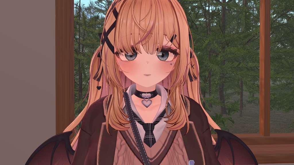 【YUMEKA対応】Orbit Ink|ラベンダーと頬の小さな星のメイク【PC VRChat / lilToon】