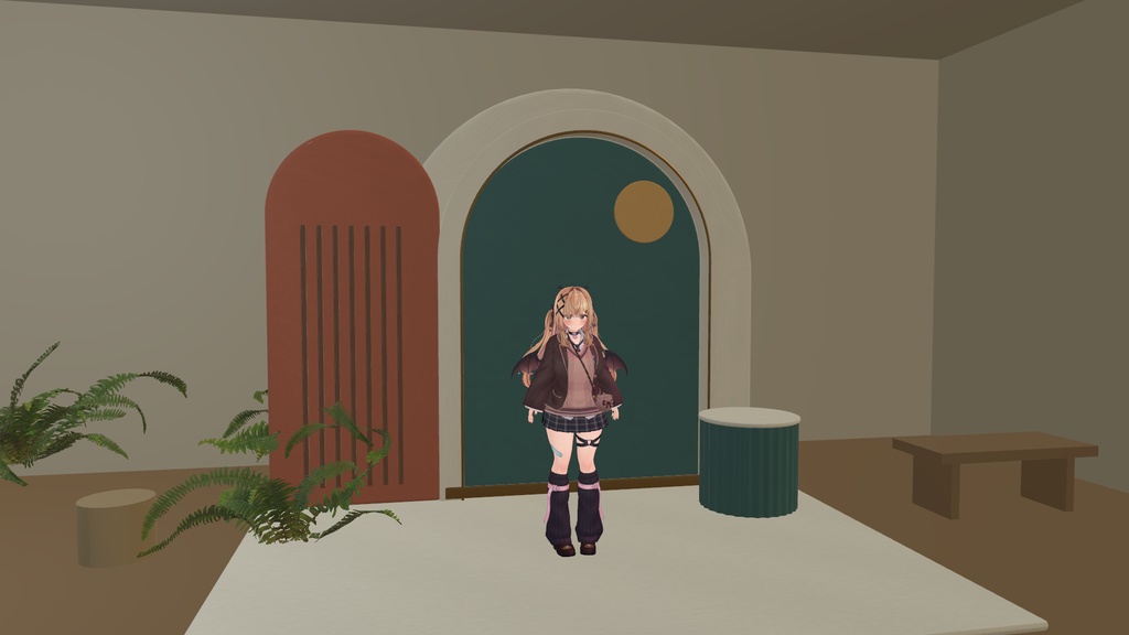 HIDAMARI|アーチと色のパネルの撮影背景【Unity Prefab / PC向け】