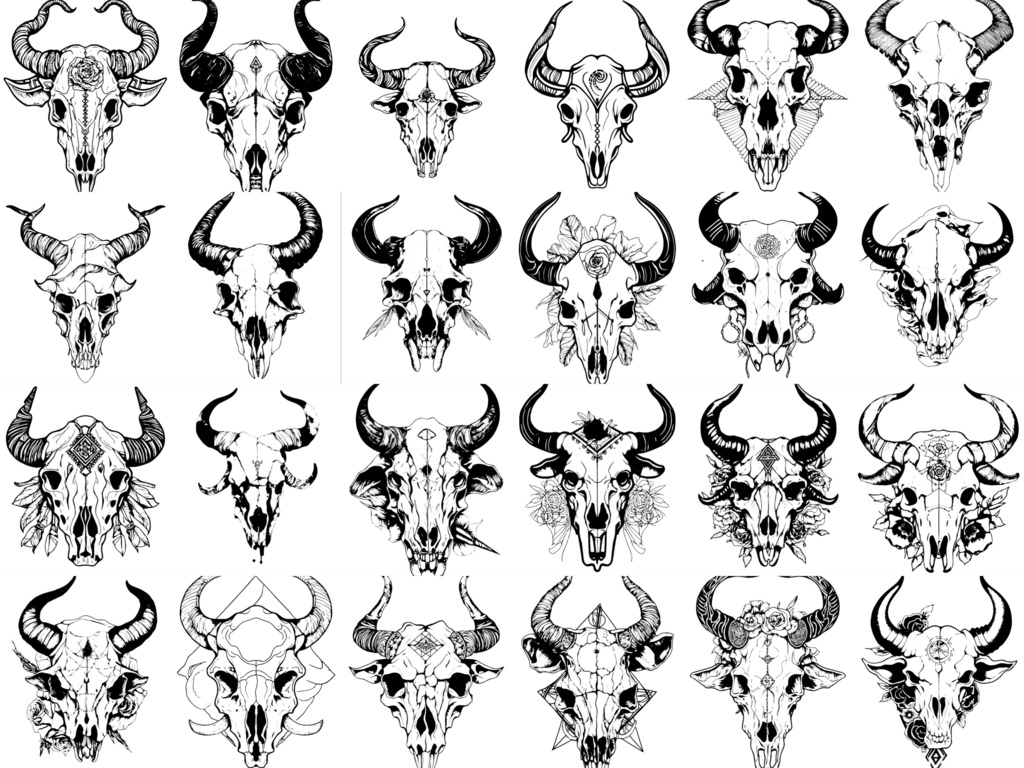 Bull Skull Tattoo
