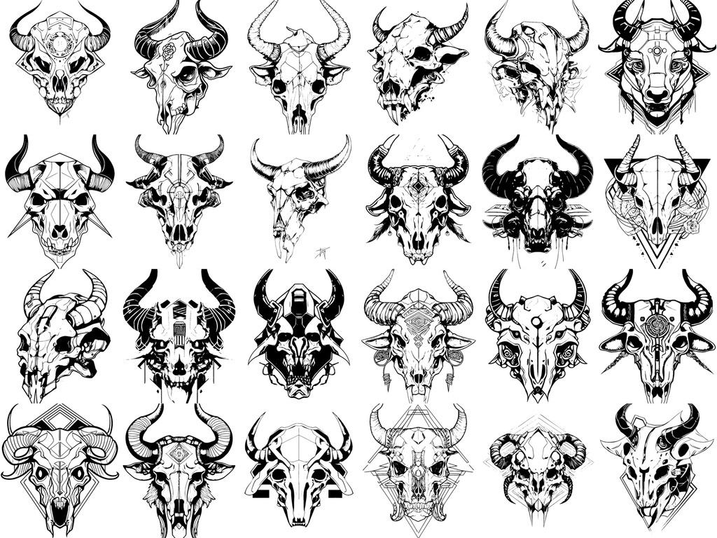 Bull Skull Tattoo