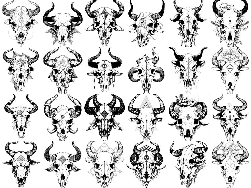 Bull Skull Tattoo
