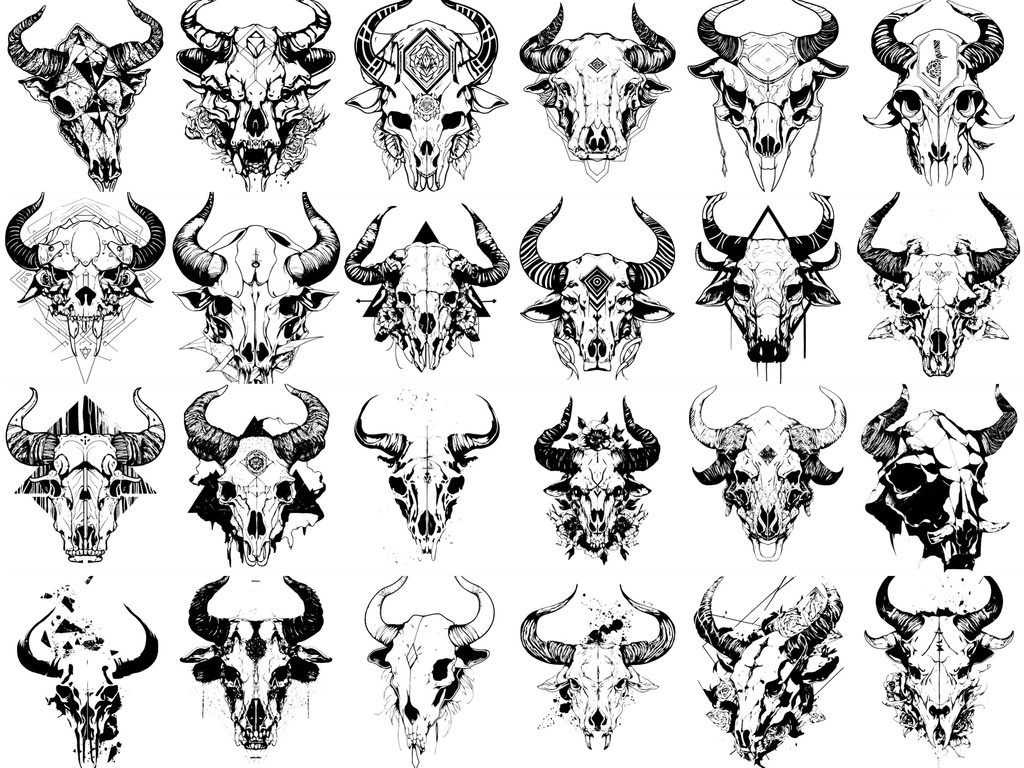 Bull Skull Tattoo