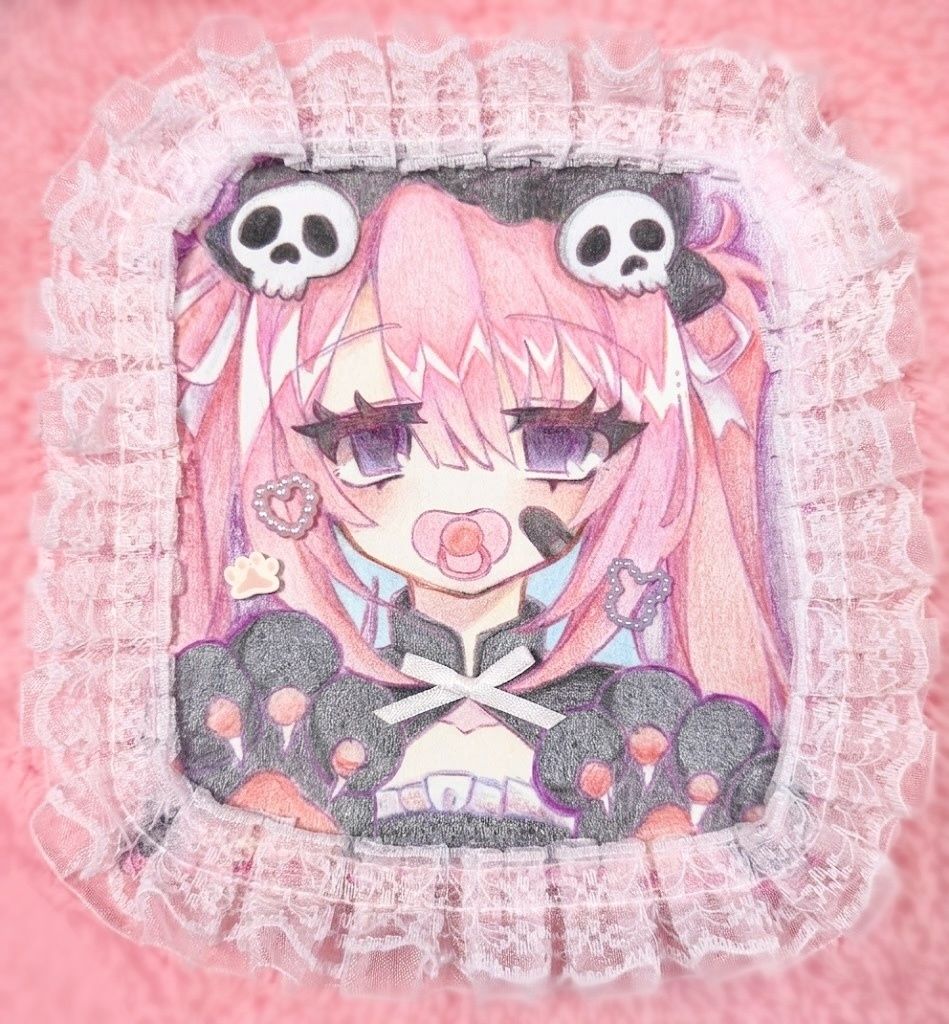 イラストデコ色紙໒꒱【撫でて、あやして】
