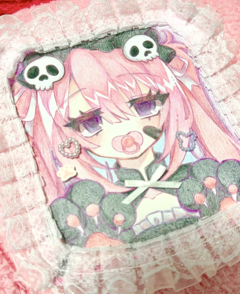 イラストデコ色紙໒꒱【撫でて、あやして】
