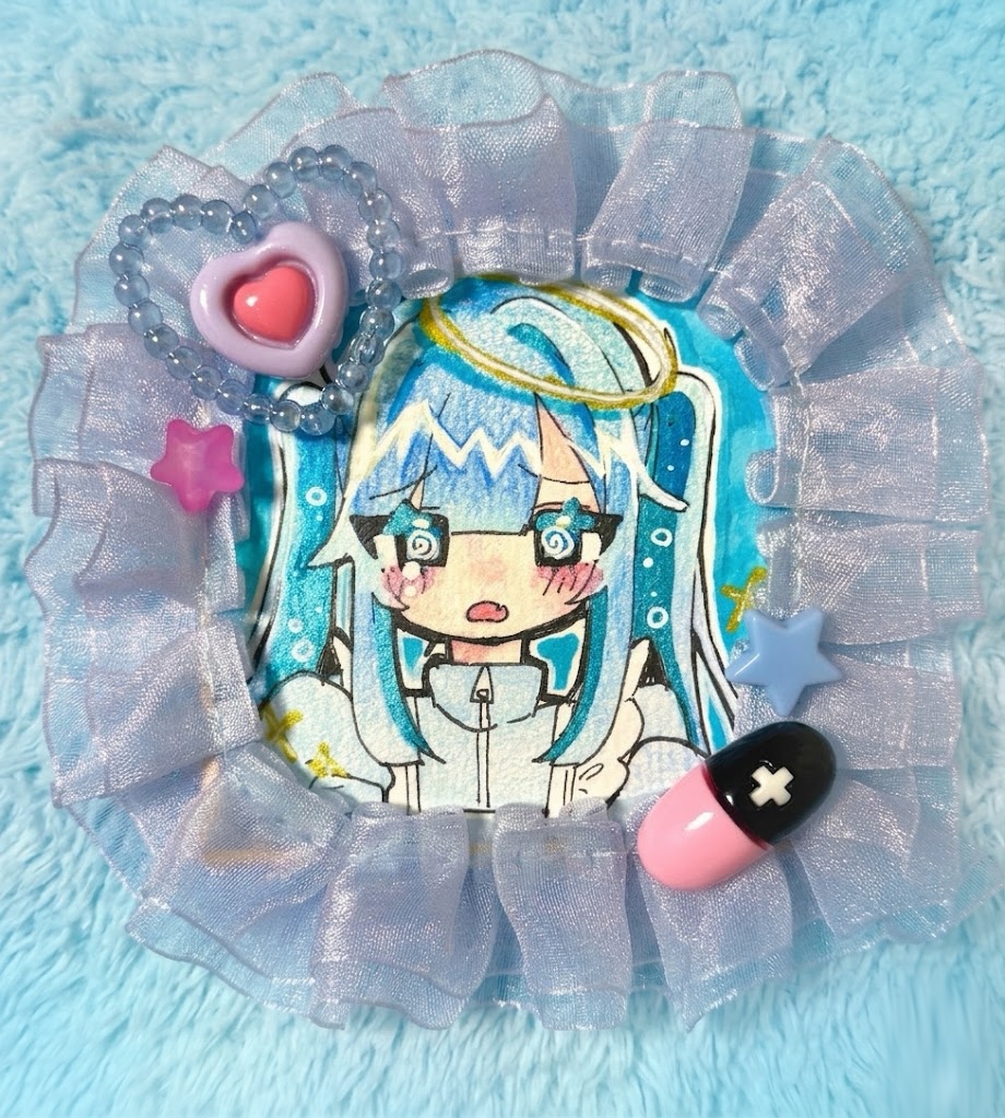 イラストデコミニ色紙໒꒱【おくすりきらい】