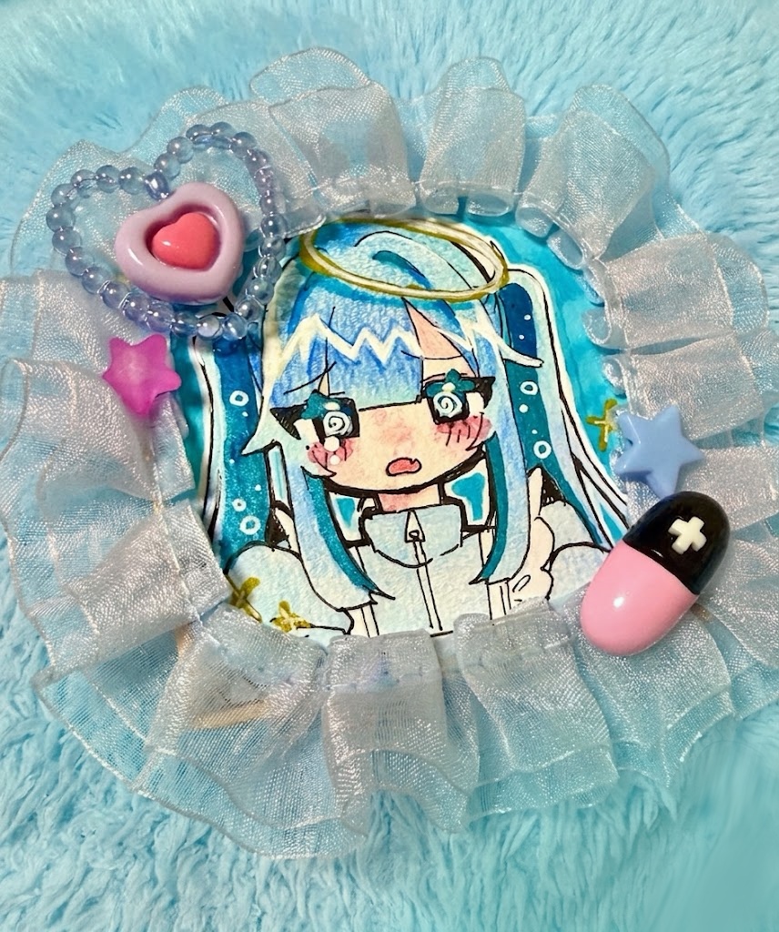 イラストデコミニ色紙໒꒱【おくすりきらい】
