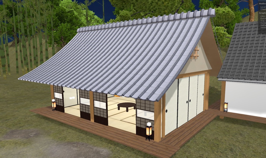 掛巴瓦屋根(ローポリ)