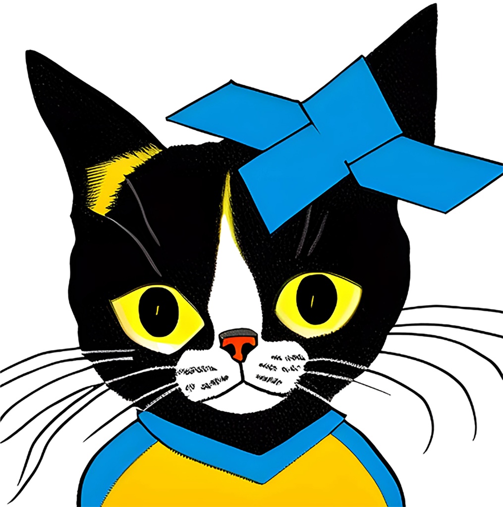 可愛いリボン猫Tシャツ