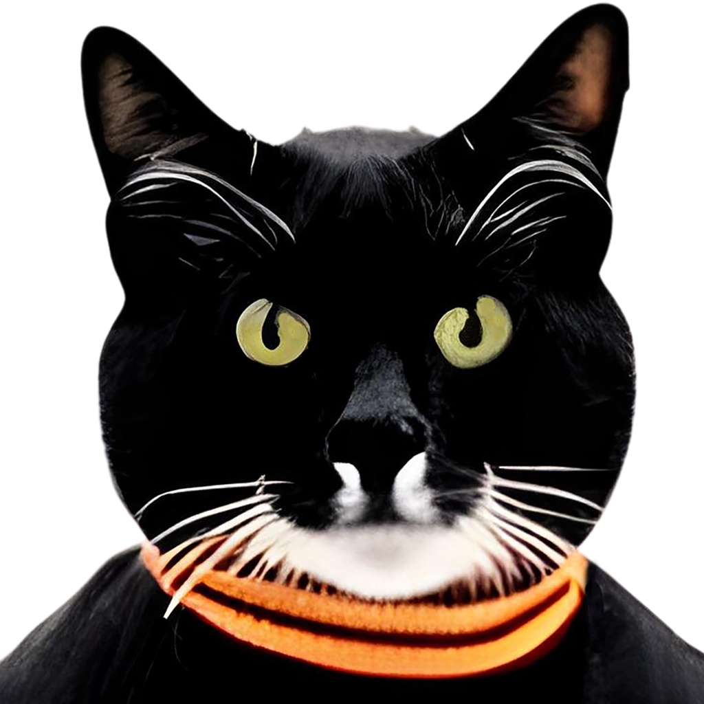 白黒猫のアクリルフィギュア