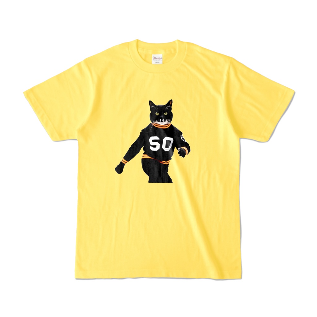 黒白猫のスポーティTシャツ