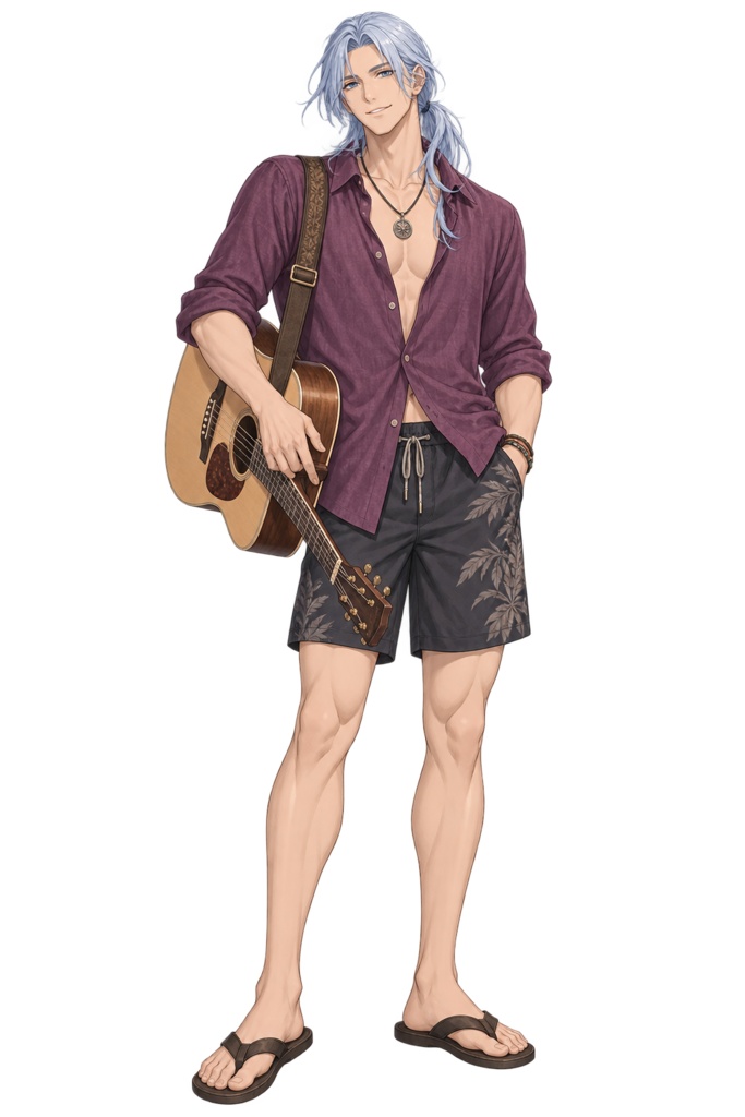 【夏の立ち絵】潮騒の音楽家シエル｜全身透過PNG 1点