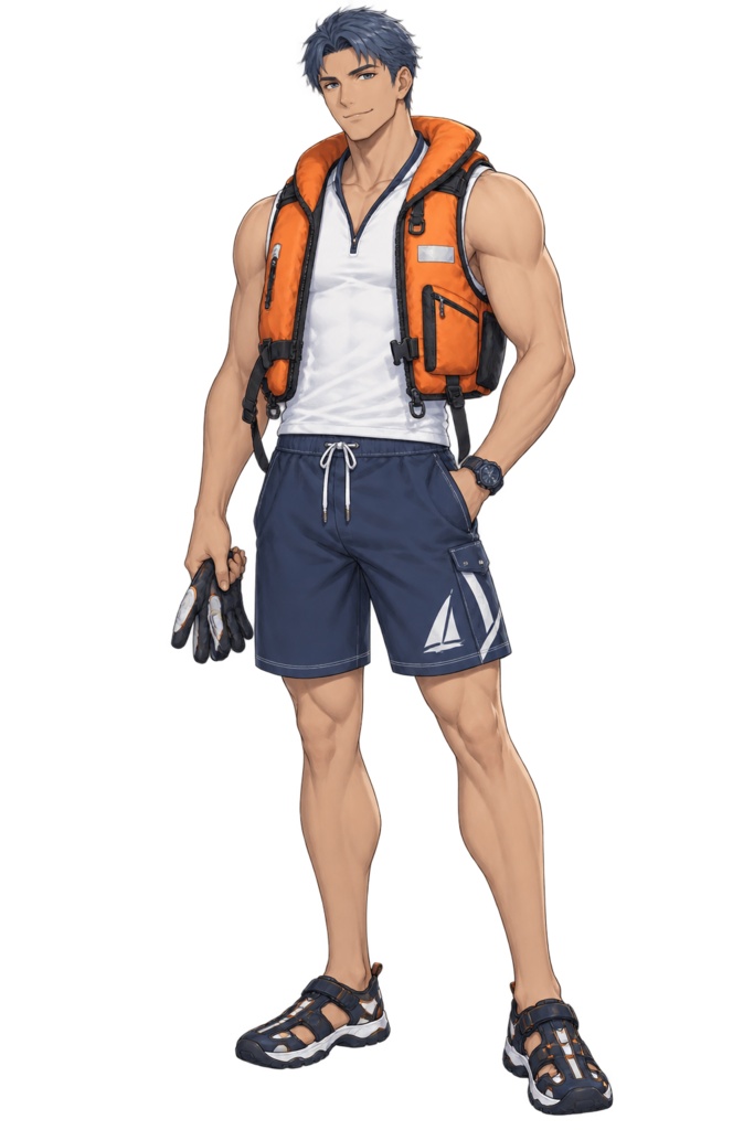 【夏の立ち絵】帆走選手のハル｜全身透過PNG 1点