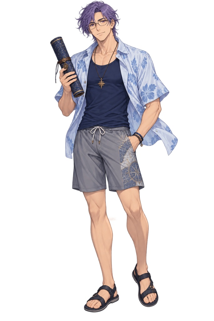 【夏の立ち絵】天文台の夏休みアルト｜全身透過PNG 1点