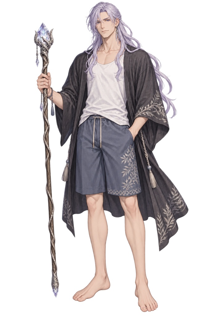 【夏の立ち絵】海霧の魔術師イオ｜全身透過PNG 1点