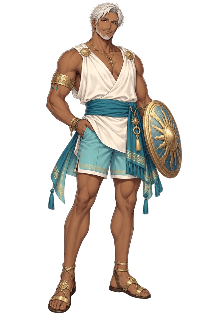 【夏の立ち絵】暁海の守護者ソル｜全身透過PNG 1点