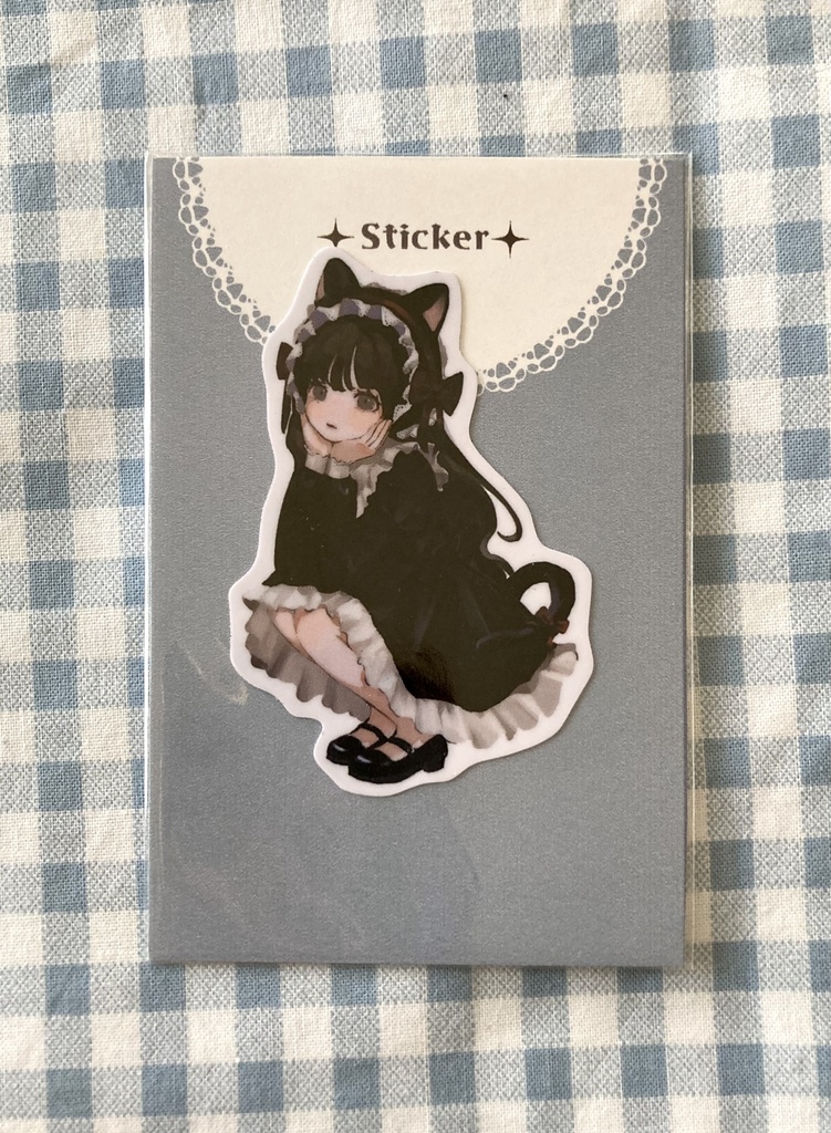 黒猫ステッカー