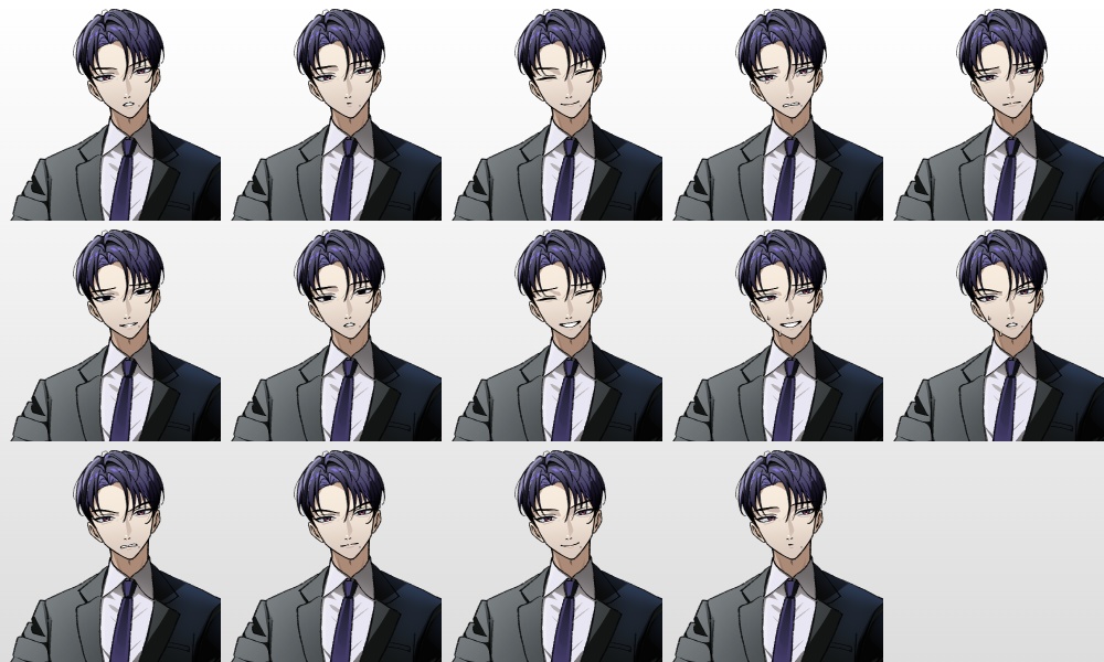 【立ち絵】男性刑事|差分込15点【汎用/Ap.7】