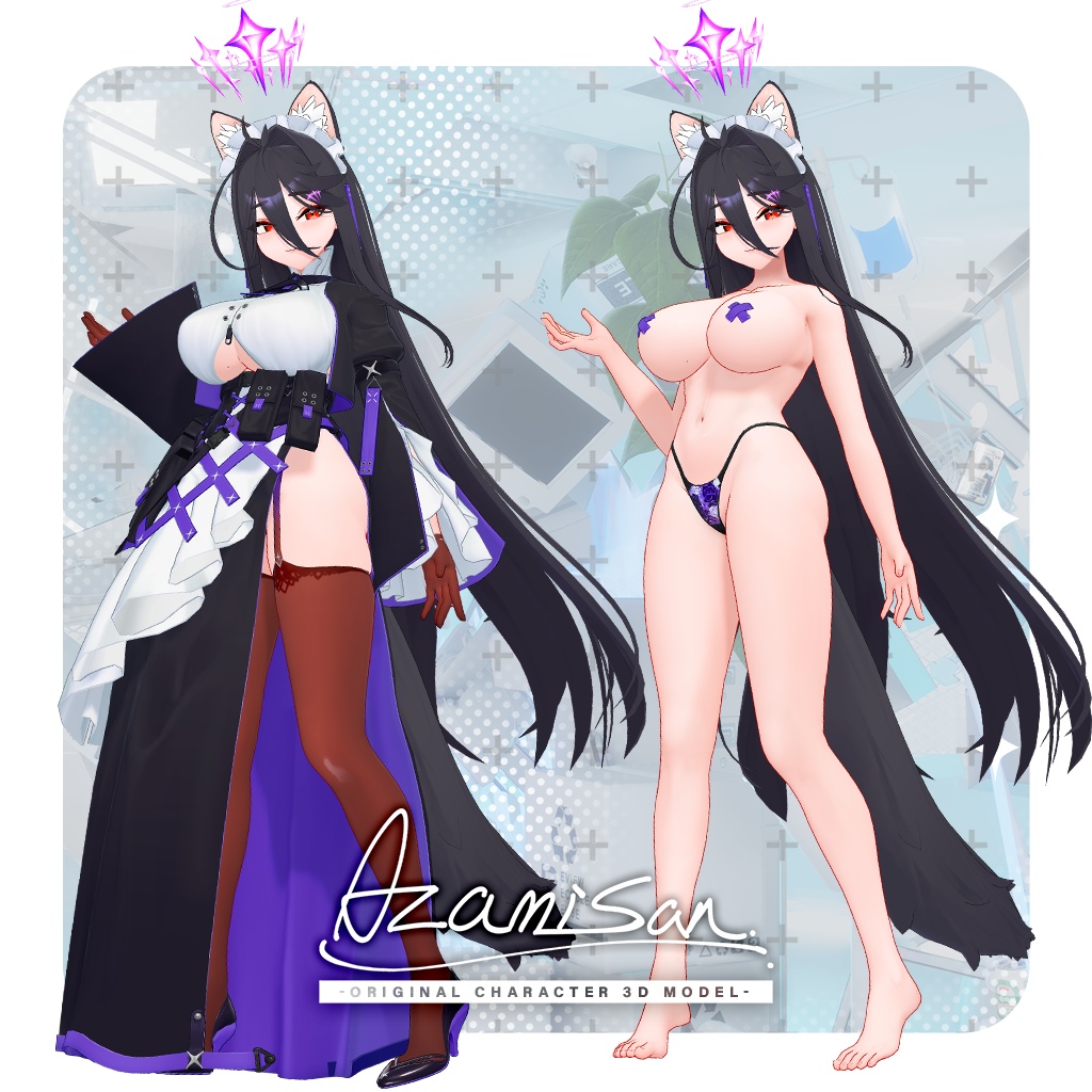 オリジナル3Dモデル 「アザミさん AZAMISAN」ver 1.05