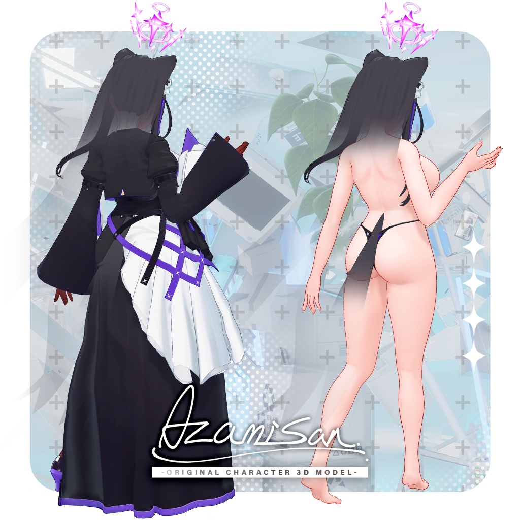 オリジナル3Dモデル 「アザミさん AZAMISAN」ver 1.05