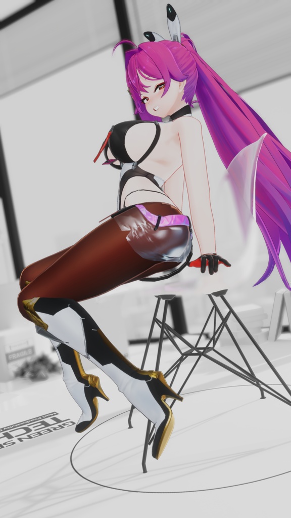 オリジナル3Dモデル 「ニューちゃん (パンクスーツ)| NEW-Chan (PunkSuit)」ver 1.02