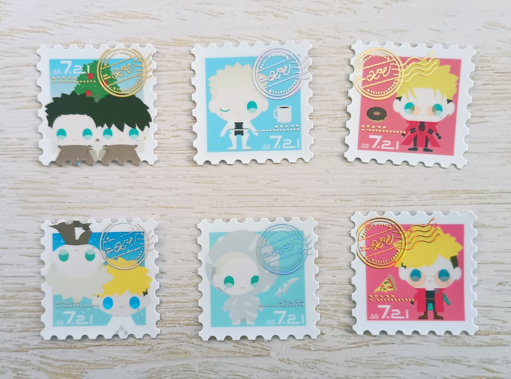 切手風シールセット