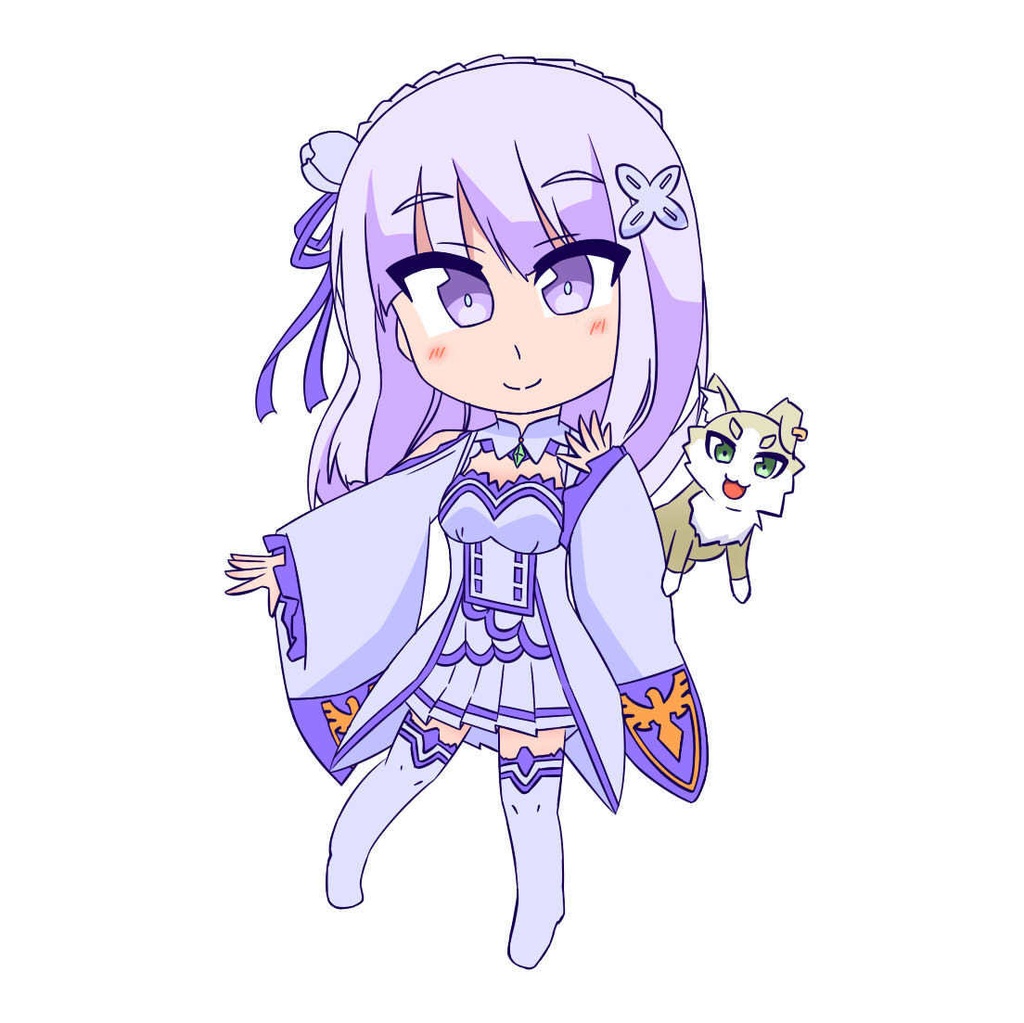 エミリア&パック アクリルキーホルダー