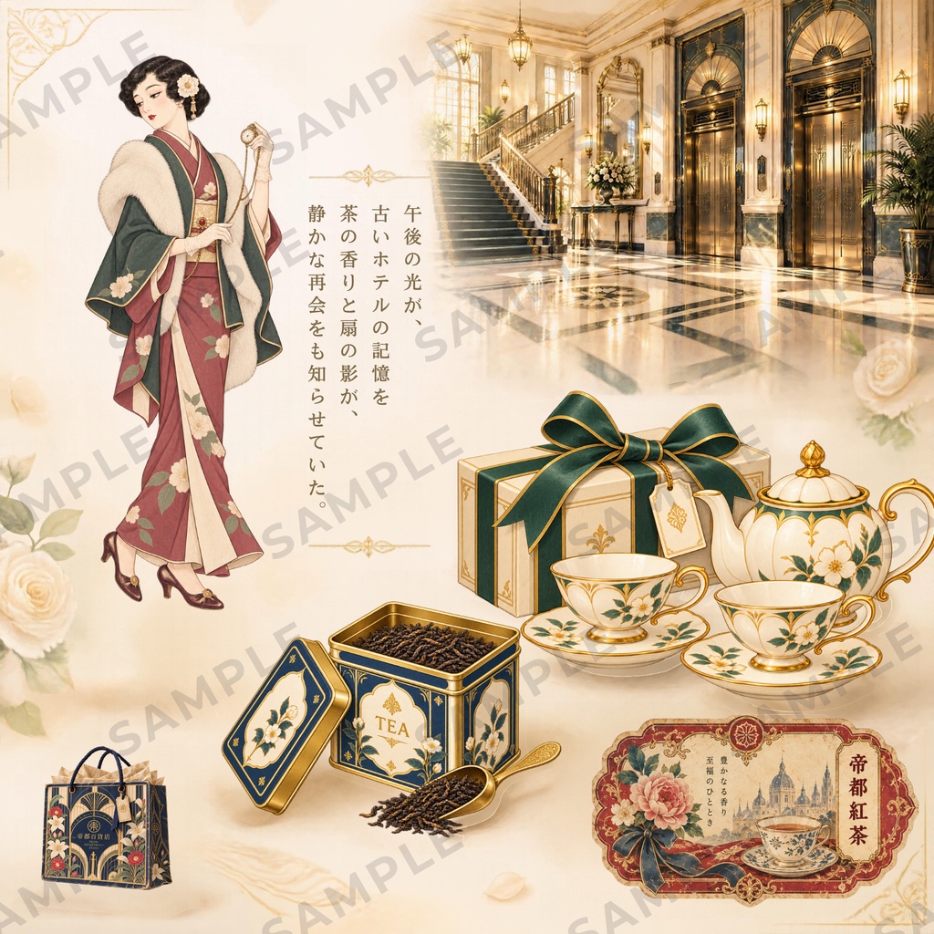 帝都モダン素材集 Vol.2 百貨店|コラージュ・ジャンクジャーナル素材40点