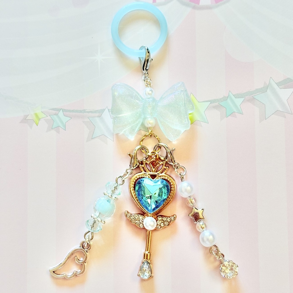 【ハンドメイド品】超カワ‼︎アルティメットエンジェル⭐︎魔法少女のめじるし 水色