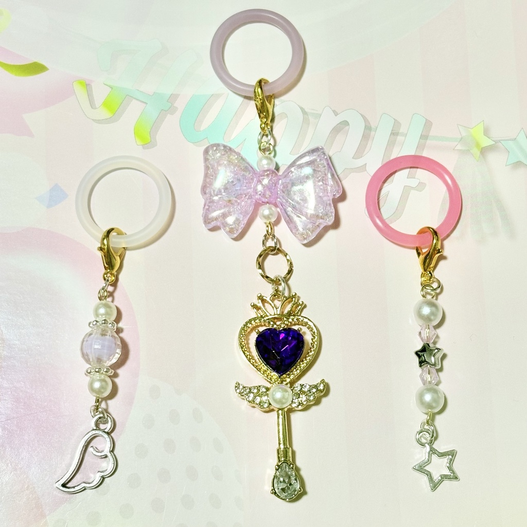 【ハンドメイド品】超カワ‼︎アルティメットエンジェル⭐︎魔法少女のめじるし　パープル